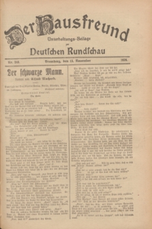 Der Hausfreund : Unterhaltungs-Beilage zur Deutschen Rundschau. 1928, Nr. 248 (13 November)