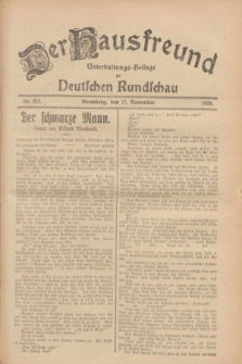 Der Hausfreund : Unterhaltungs-Beilage zur Deutschen Rundschau. 1928, Nr. 252 (17 November)