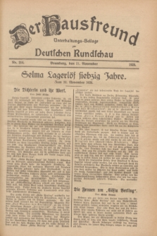 Der Hausfreund : Unterhaltungs-Beilage zur Deutschen Rundschau. 1928, Nr. 254 (21 November)