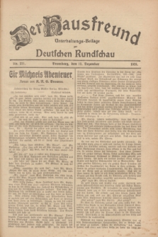 Der Hausfreund : Unterhaltungs-Beilage zur Deutschen Rundschau. 1928, Nr. 271 (12 Dezember)