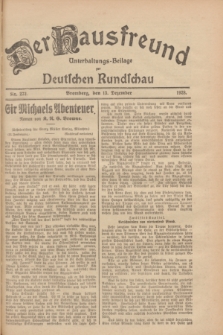 Der Hausfreund : Unterhaltungs-Beilage zur Deutschen Rundschau. 1928, Nr. 272 (13 Dezember)