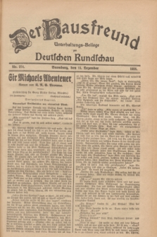 Der Hausfreund : Unterhaltungs-Beilage zur Deutschen Rundschau. 1928, Nr. 274 (15 Dezember)