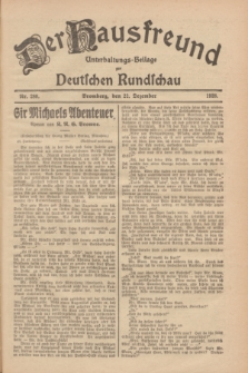 Der Hausfreund : Unterhaltungs-Beilage zur Deutschen Rundschau. 1928, Nr. 280 (22 Dezember)
