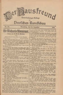 Der Hausfreund : Unterhaltungs-Beilage zur Deutschen Rundschau. 1928, Nr. 281 (23 Dezember)