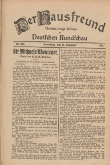 Der Hausfreund : Unterhaltungs-Beilage zur Deutschen Rundschau. 1928, Nr. 283 (28 Dezember)