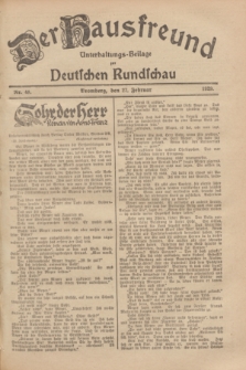 Der Hausfreund : Unterhaltungs-Beilage zur Deutschen Rundschau. 1929, Nr. 48 (27 Februar)