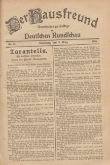 Der Hausfreund : Unterhaltungs-Beilage zur Deutschen Rundschau. 1929, Nr. 64 (17 März)