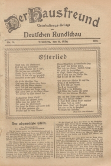 Der Hausfreund : Unterhaltungs-Beilage zur Deutschen Rundschau. 1929, Nr. 75 (31 März)