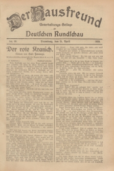 Der Hausfreund : Unterhaltungs-Beilage zur Deutschen Rundschau. 1929, Nr. 93 (24 April)