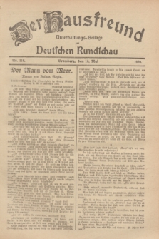 Der Hausfreund : Unterhaltungs-Beilage zur Deutschen Rundschau. 1929, Nr. 110 (16 Mai)