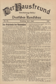 Der Hausfreund : Unterhaltungs-Beilage zur Deutschen Rundschau. 1929, Nr. 124 (4 Juni)