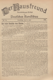 Der Hausfreund : Unterhaltungs-Beilage zur Deutschen Rundschau. 1929, Nr. 146 (29 Juni)