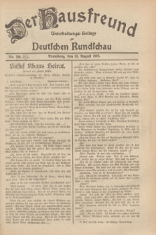 Der Hausfreund : Unterhaltungs-Beilage zur Deutschen Rundschau. 1929, Nr. 196 [i.e.197] (30 August)