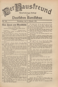 Der Hausfreund : Unterhaltungs-Beilage zur Deutschen Rundschau. 1929, Nr. 230 (9 Oktober)
