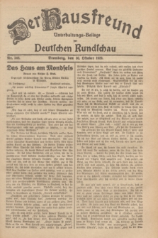 Der Hausfreund : Unterhaltungs-Beilage zur Deutschen Rundschau. 1929, Nr. 246 (30 Oktober)