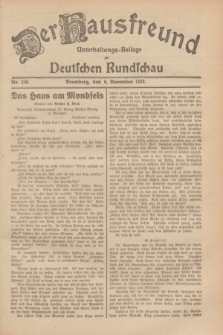 Der Hausfreund : Unterhaltungs-Beilage zur Deutschen Rundschau. 1929, Nr. 250 (6 November)