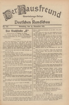 Der Hausfreund : Unterhaltungs-Beilage zur Deutschen Rundschau. 1929, Nr. 268 (26 November)
