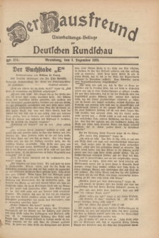 Der Hausfreund : Unterhaltungs-Beilage zur Deutschen Rundschau. 1929, Nr. 274 (3 Dezember)