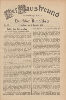 Der Hausfreund : Unterhaltungs-Beilage zur Deutschen Rundschau. 1929, Nr. 280 (11 Dezember)