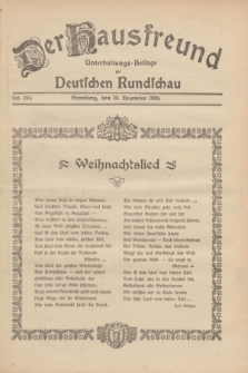 Der Hausfreund : Unterhaltungs-Beilage zur Deutschen Rundschau. 1929, Nr. 291 (25 Dezember)