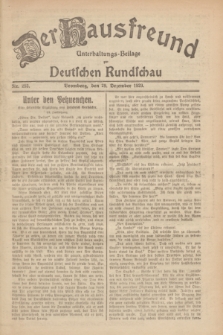 Der Hausfreund : Unterhaltungs-Beilage zur Deutschen Rundschau. 1929, Nr. 293 (29 Dezember)
