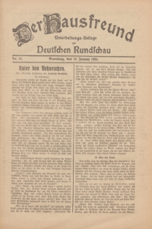 Der Hausfreund : Unterhaltungs-Beilage zur Deutschen Rundschau. 1930, Nr. 14 (18 Januar)