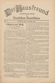 Der Hausfreund : Unterhaltungs-Beilage zur Deutschen Rundschau. 1930, Nr. 17 (22 Januar)