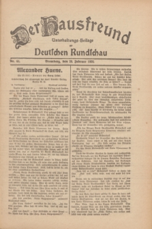 Der Hausfreund : Unterhaltungs-Beilage zur Deutschen Rundschau. 1930, Nr. 42 (20 Februar)