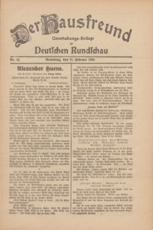 Der Hausfreund : Unterhaltungs-Beilage zur Deutschen Rundschau. 1930, Nr. 43 (21 Februar)