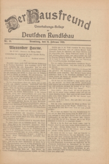 Der Hausfreund : Unterhaltungs-Beilage zur Deutschen Rundschau. 1930, Nr. 46 (25 Februar)