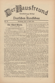 Der Hausfreund : Unterhaltungs-Beilage zur Deutschen Rundschau. 1930, Nr. 86 (12 April)