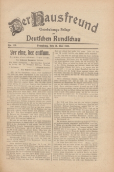 Der Hausfreund : Unterhaltungs-Beilage zur Deutschen Rundschau. 1930, Nr. 110 (14 Mai)