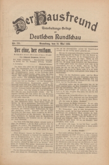 Der Hausfreund : Unterhaltungs-Beilage zur Deutschen Rundschau. 1930, Nr. 114 (18 Mai)