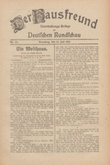 Der Hausfreund : Unterhaltungs-Beilage zur Deutschen Rundschau. 1930, Nr. 161 (16 Juli)