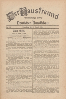 Der Hausfreund : Unterhaltungs-Beilage zur Deutschen Rundschau. 1930, Nr. 175 (1 August)