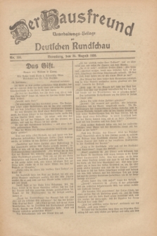 Der Hausfreund : Unterhaltungs-Beilage zur Deutschen Rundschau. 1930, Nr. 194 (24 August)