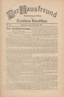 Der Hausfreund : Unterhaltungs-Beilage zur Deutschen Rundschau. 1930, Nr. 204 (5 September)