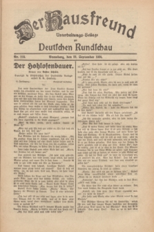 Der Hausfreund : Unterhaltungs-Beilage zur Deutschen Rundschau. 1930, Nr. 219 (23 September)