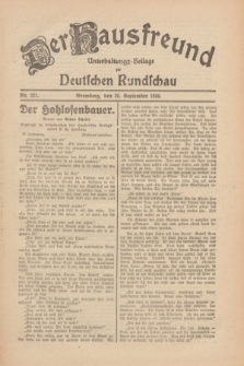 Der Hausfreund : Unterhaltungs-Beilage zur Deutschen Rundschau. 1930, Nr. 221 (25 September)