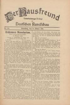 Der Hausfreund : Unterhaltungs-Beilage zur Deutschen Rundschau. 1930, Nr. 242 (19 Oktober)