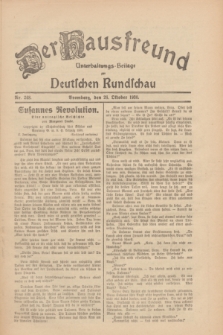 Der Hausfreund : Unterhaltungs-Beilage zur Deutschen Rundschau. 1930, Nr. 248 (26 Oktober)