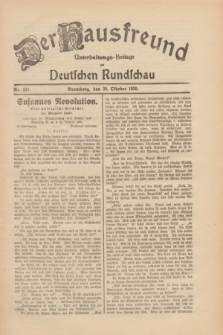 Der Hausfreund : Unterhaltungs-Beilage zur Deutschen Rundschau. 1930, Nr. 251 (30 Oktober)