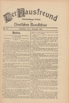 Der Hausfreund : Unterhaltungs-Beilage zur Deutschen Rundschau. 1930, Nr. 255 (5 November)