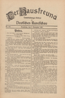 Der Hausfreund : Unterhaltungs-Beilage zur Deutschen Rundschau. 1930, Nr. 259 (9 November)