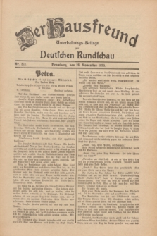 Der Hausfreund : Unterhaltungs-Beilage zur Deutschen Rundschau. 1930, Nr. 273 (26 November)