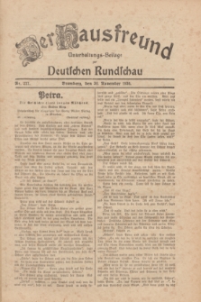 Der Hausfreund : Unterhaltungs-Beilage zur Deutschen Rundschau. 1930, Nr. 277 (30 November)