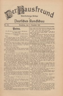 Der Hausfreund : Unterhaltungs-Beilage zur Deutschen Rundschau. 1930, Nr. 285 (11 Dezember)