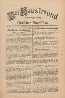 Der Hausfreund : Unterhaltungs-Beilage zur Deutschen Rundschau. 1930, Nr. 294 (21 Dezember)
