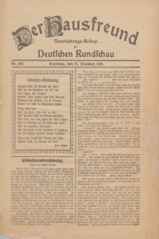 Der Hausfreund : Unterhaltungs-Beilage zur Deutschen Rundschau. 1930, Nr. 300 (31 Dezember)