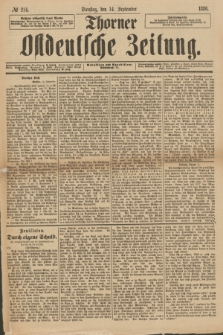 Thorner Ostdeutsche Zeitung. 1886, № 214 (14 September) + wkładka